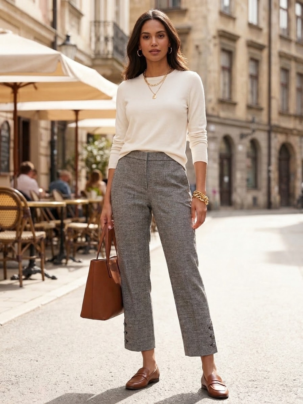 Ann Taylor Women’s Pants with Button Cuff